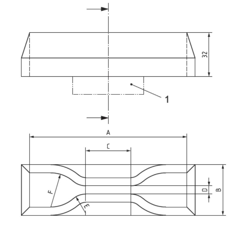 IS 3400-TYPE 3-SPECIMEN CUTTING DIE