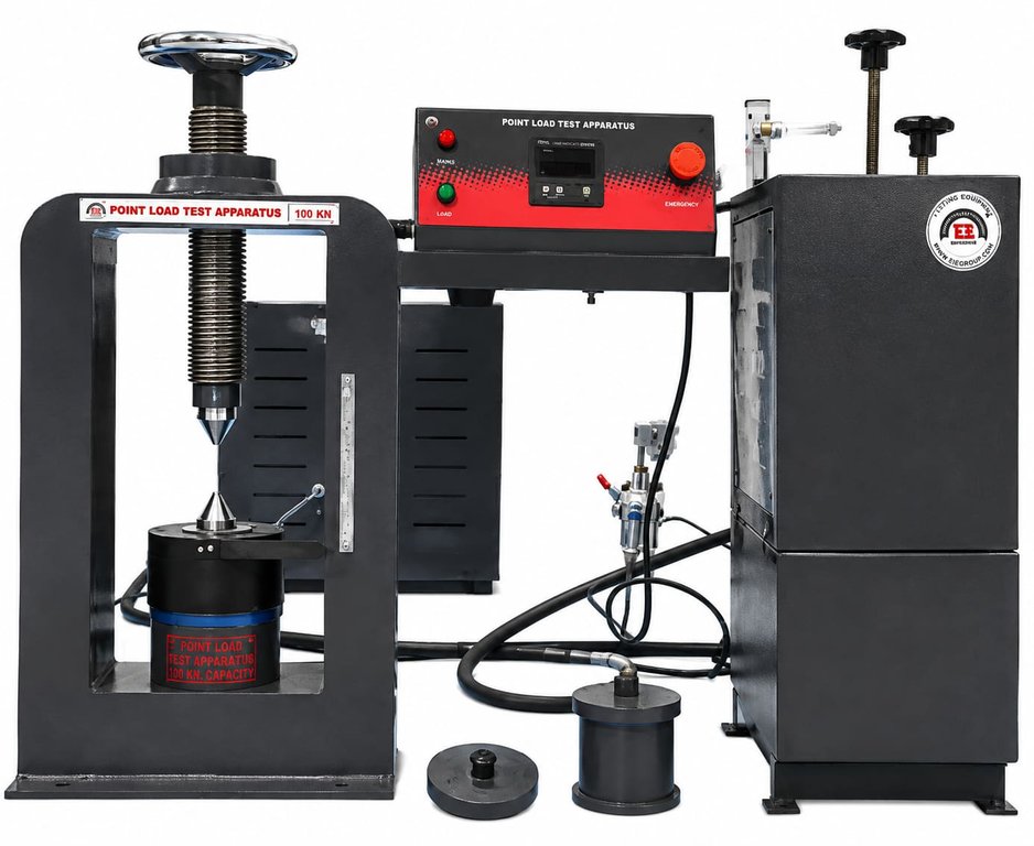 POINT LOAD INDEX TESTER-DIGITAL-100 KN CAPACITY- MOTORIZED